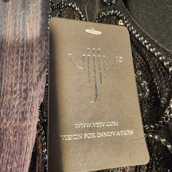 NWT 50s Style Sequin And Beaded Womens Dress Black And Silver - Picture 3 of 5